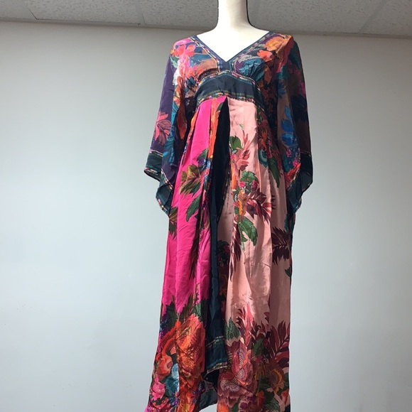 Farm Rio Flower Scarves Maxi Dress Small - Picture 3 of 13